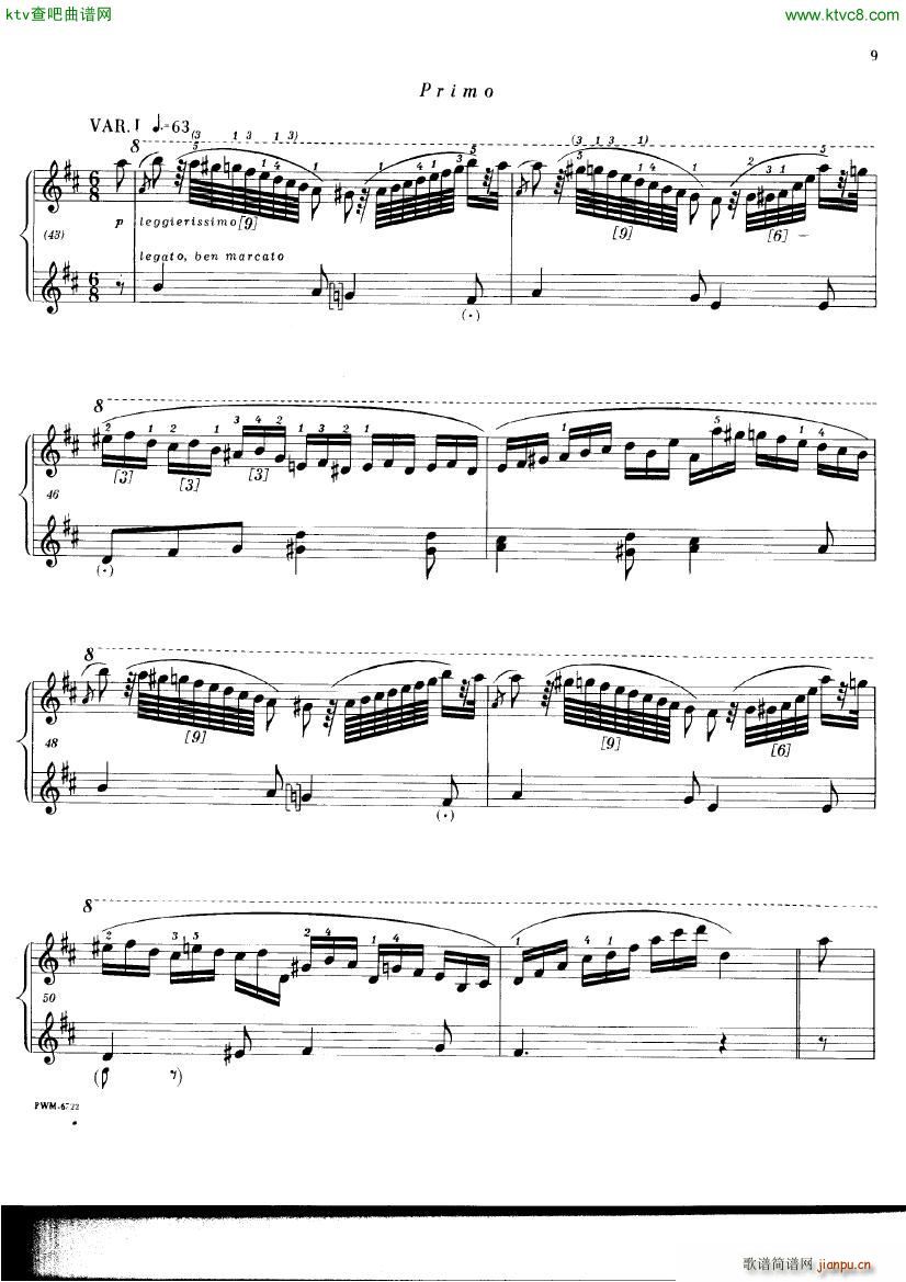 Chopin ekier variations in D(����V)7