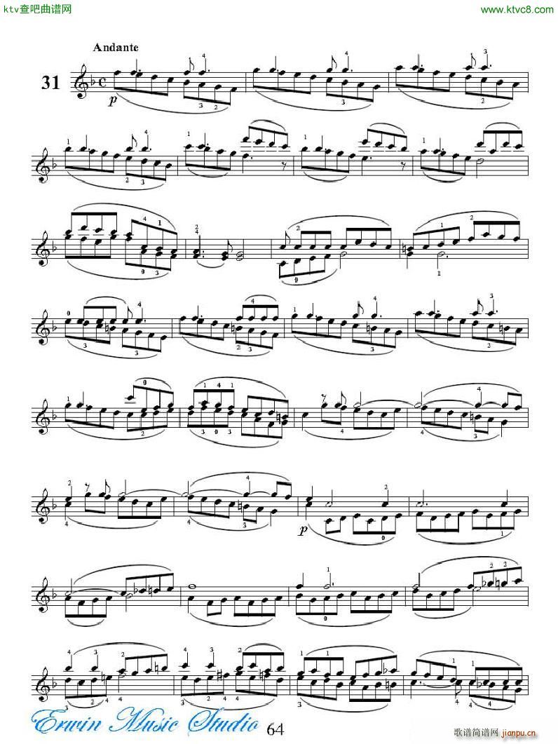 ���R�ɠ� 42�׾�����Rudolphe Kreutzer 42 Studies 29 34(ʮ�ּ�����)9