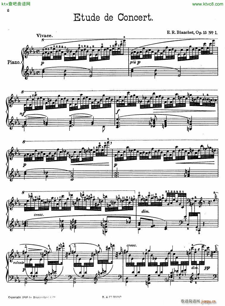 Blanchet Op 15 no 1 Etude de concert(����V)1
