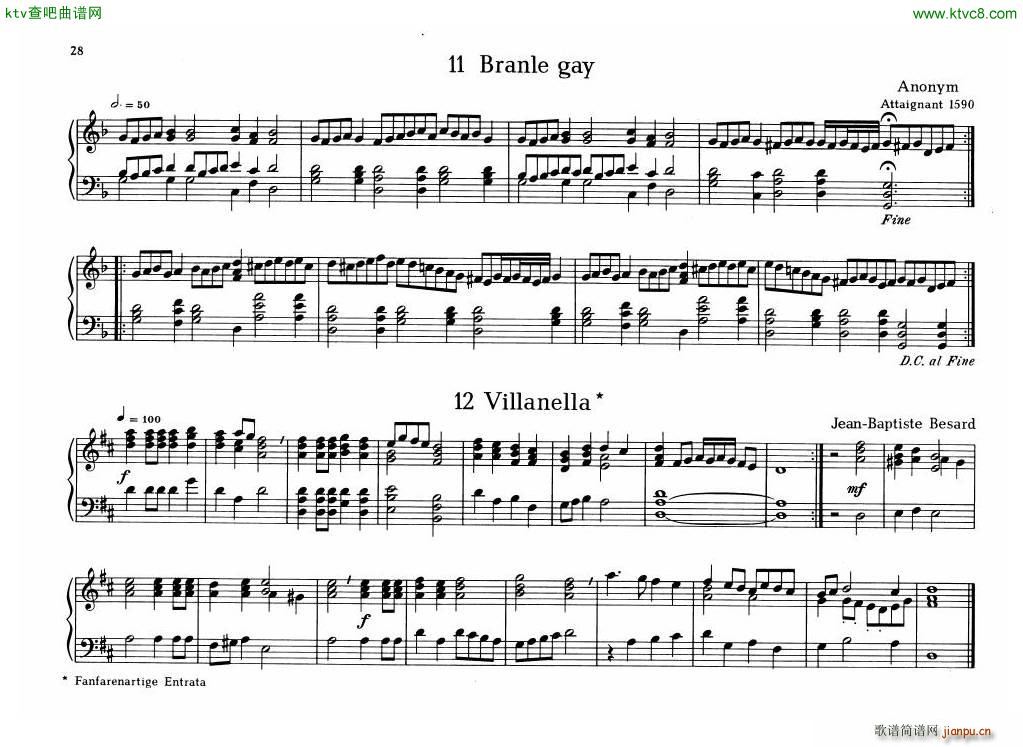 Organ Or Clavichord Old Pieces For(����V)7