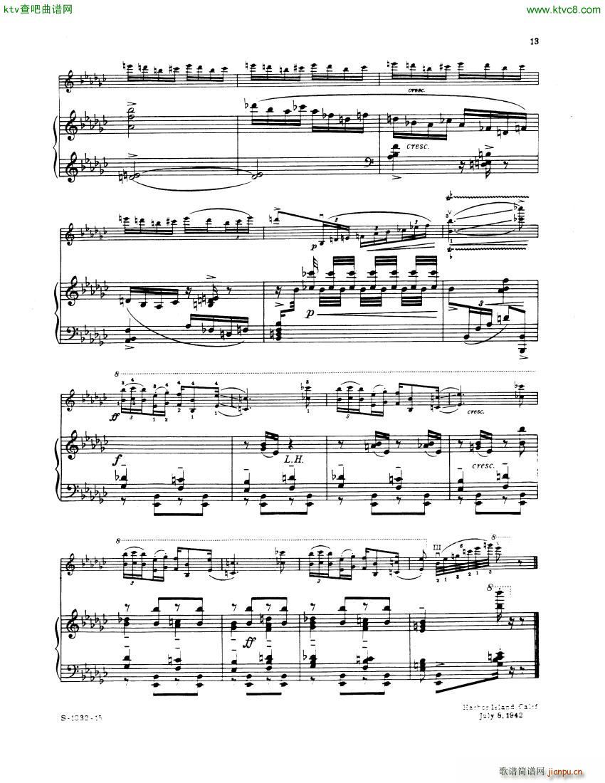 3 Preludes Piano Parts Gershwin(����V)12