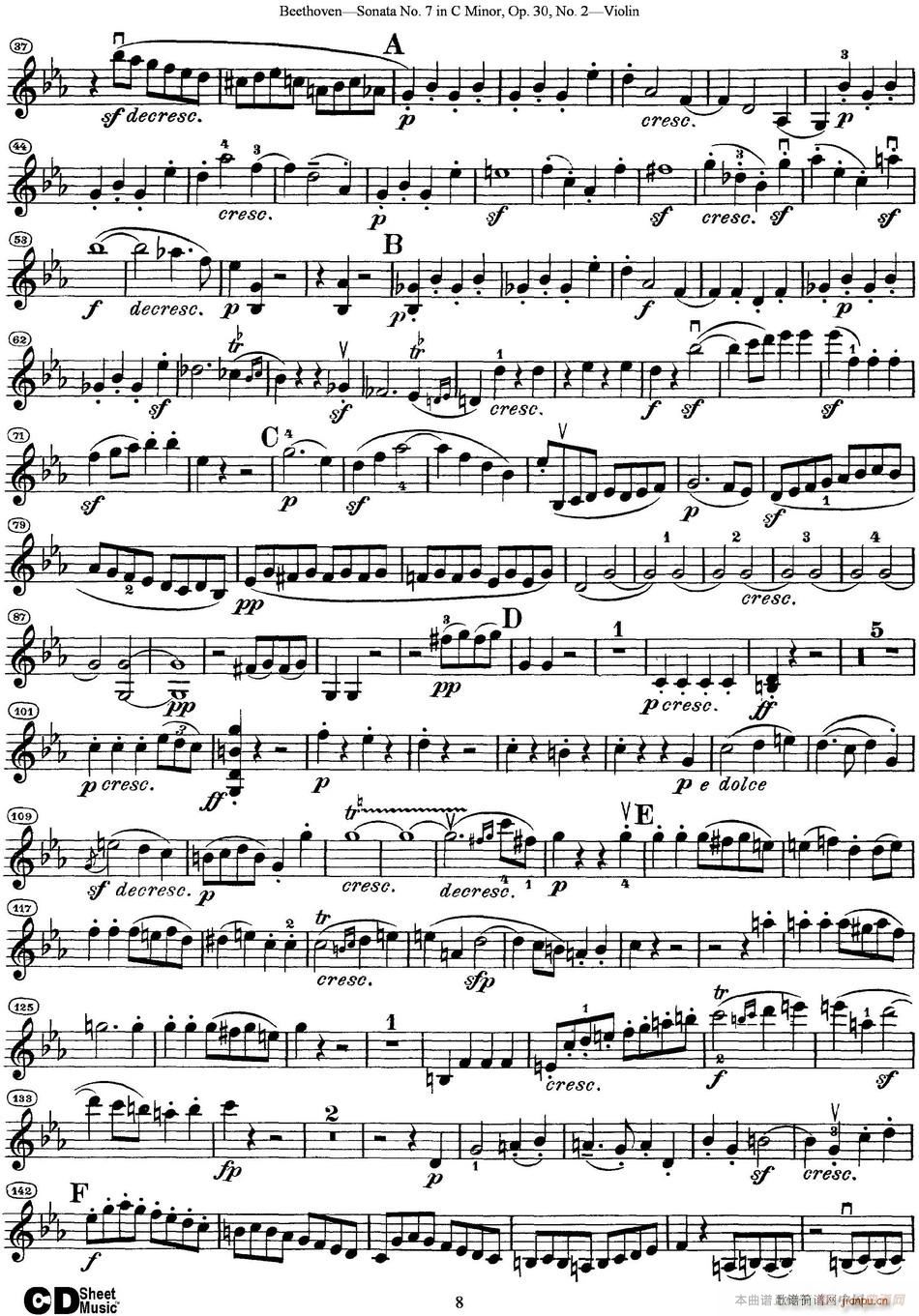 Violin Sonata No 7 in C Minor Op 30 No 2(С�����V)8