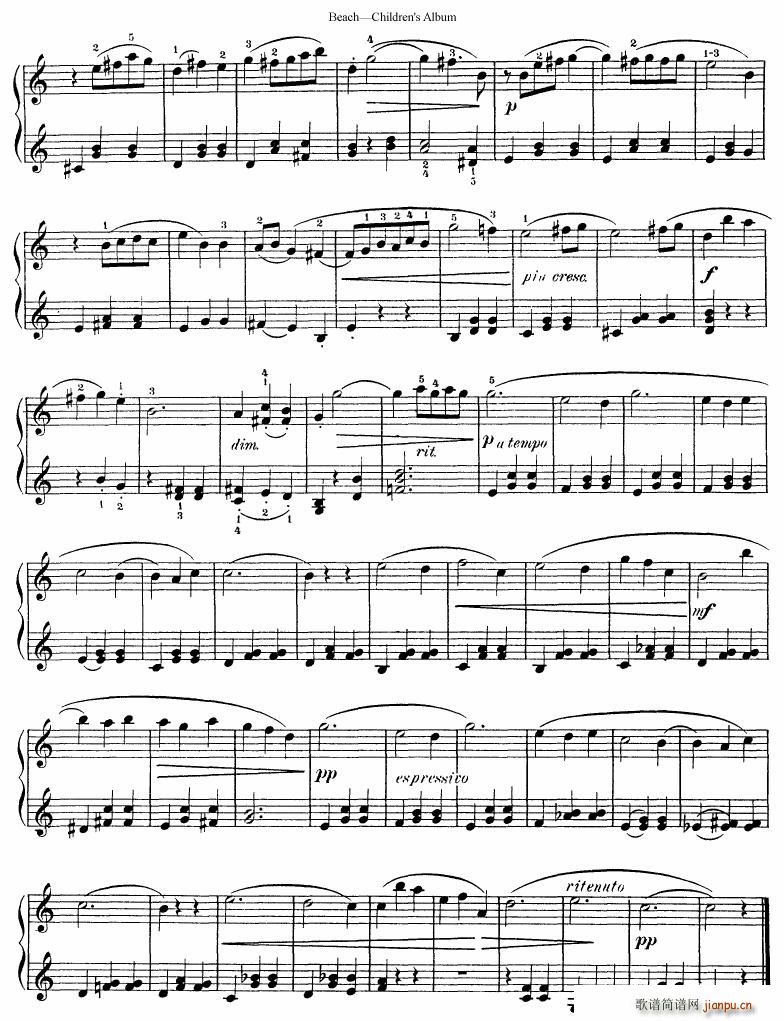 Beach Op 36 Children s Album(����V)6