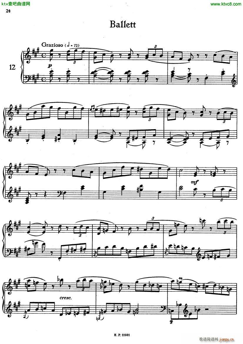 Gli��re Zw lf Kinderst��cke Op 31(����V)13