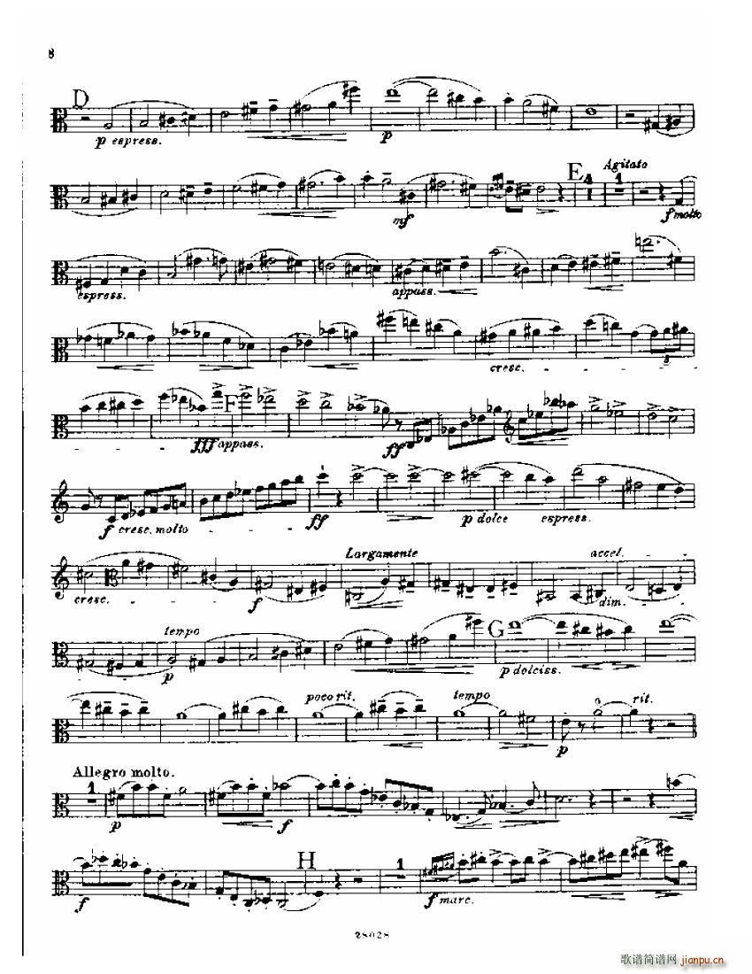 Bowen viola sonata No 1 Va part(����V)8