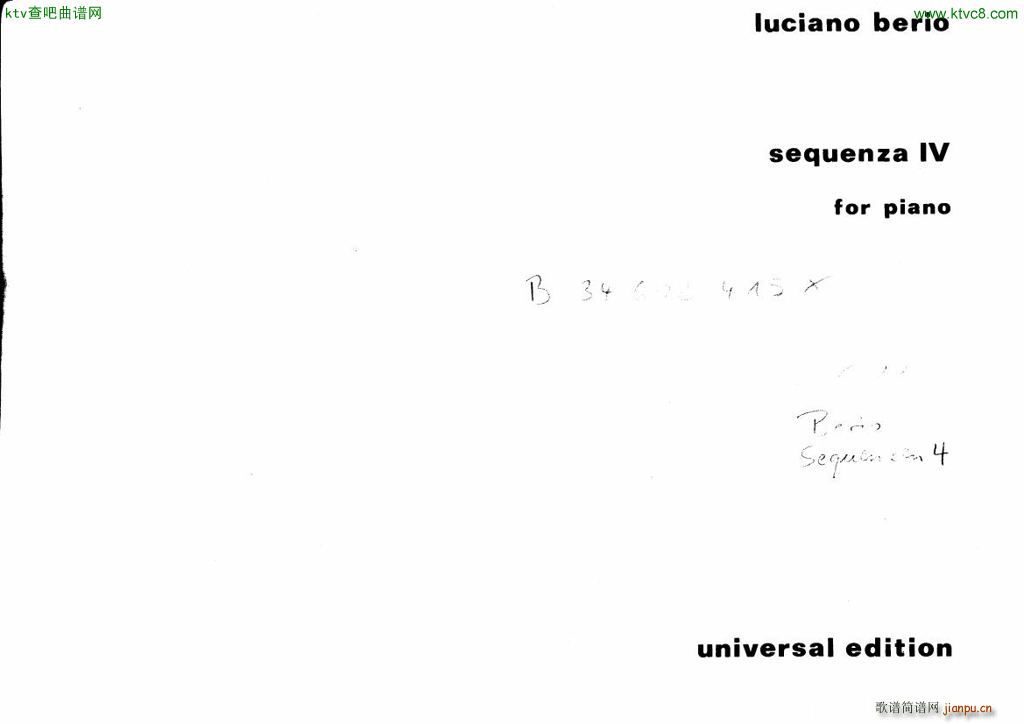 Berio Sequenza IV(����V)1