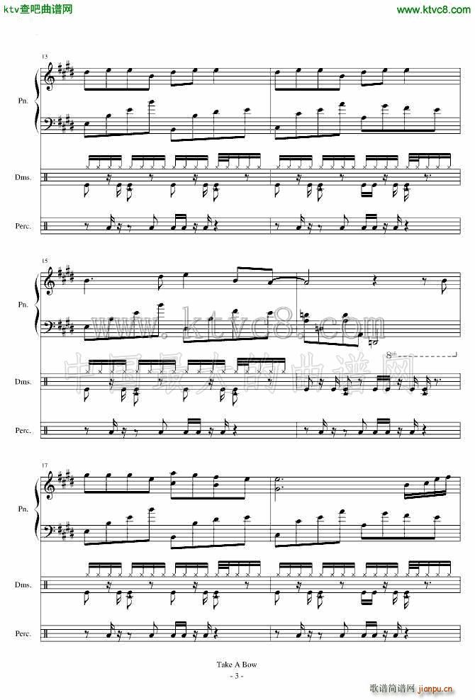 Take a Bow Piano Drums(����V)3