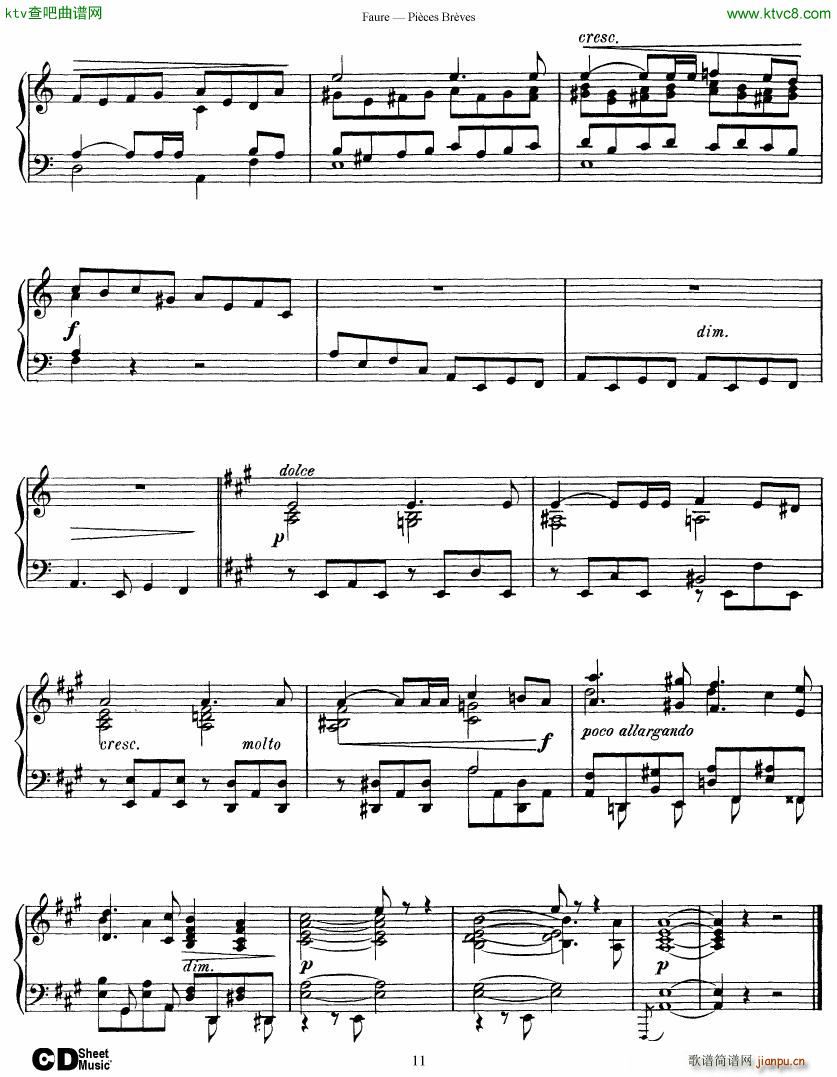 Faure 8 Pieces Breves Op 84(����V)11
