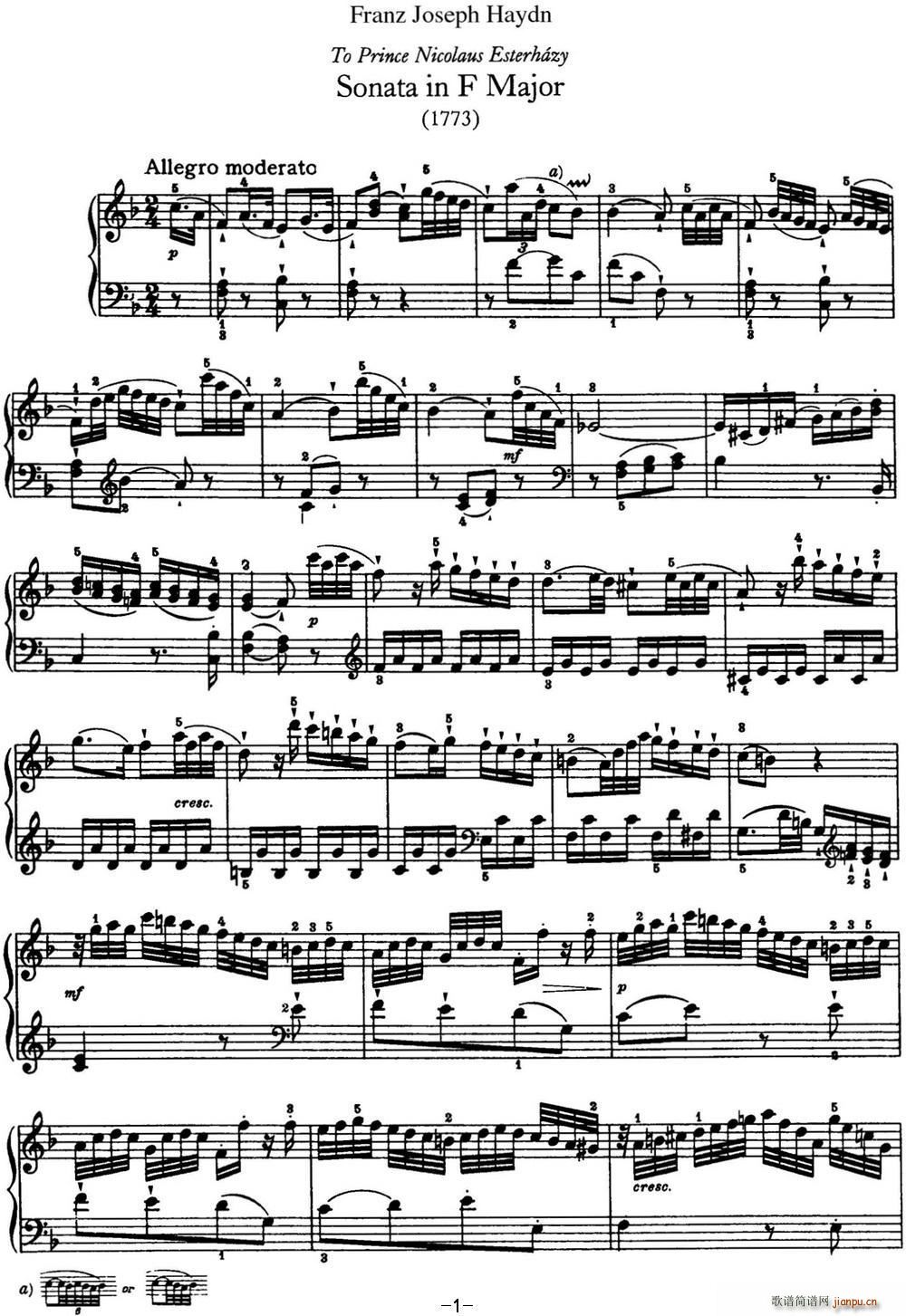 ���D ������Q�� Hob XVI 23 in F major(����V)1