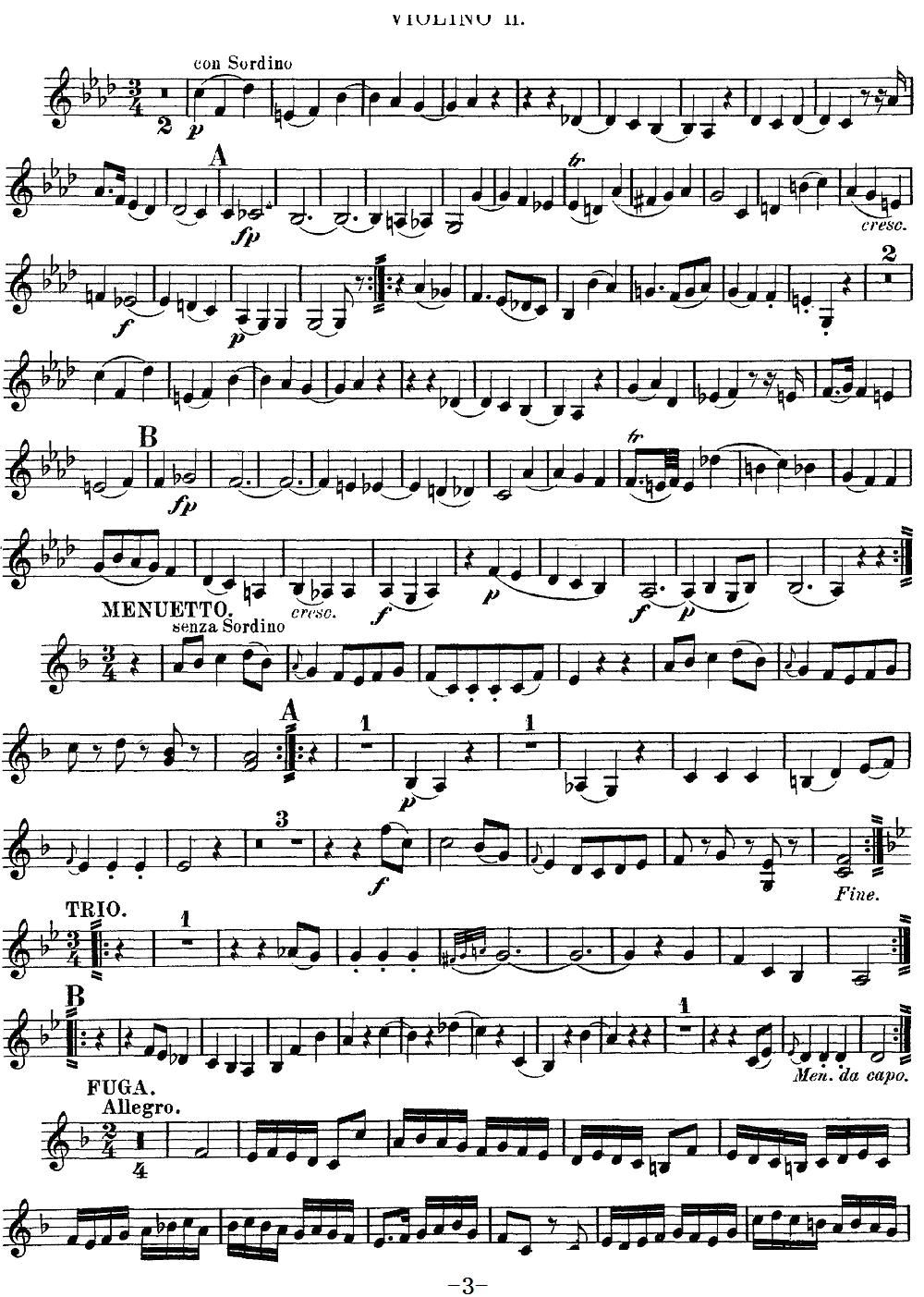 Mozart Quartet No 8 in F Major K 168 Violin 2(ʮ�ּ�����)3
