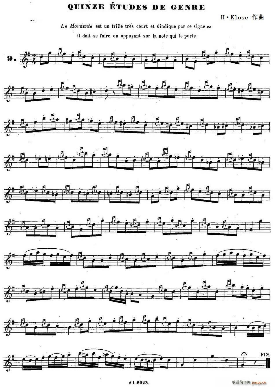 H Klose������ Quinze etudes de genre 9(ʮ�ּ�����)1