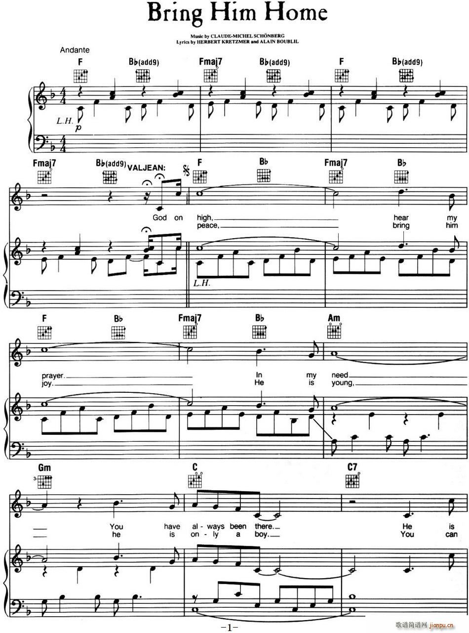 Bring Him Home ����(l�� )�� ���K���� Les Miserables �x��(ʮ�ּ�����)1