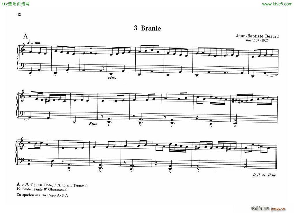 Organ Or Clavichord Old Pieces For(����V)5