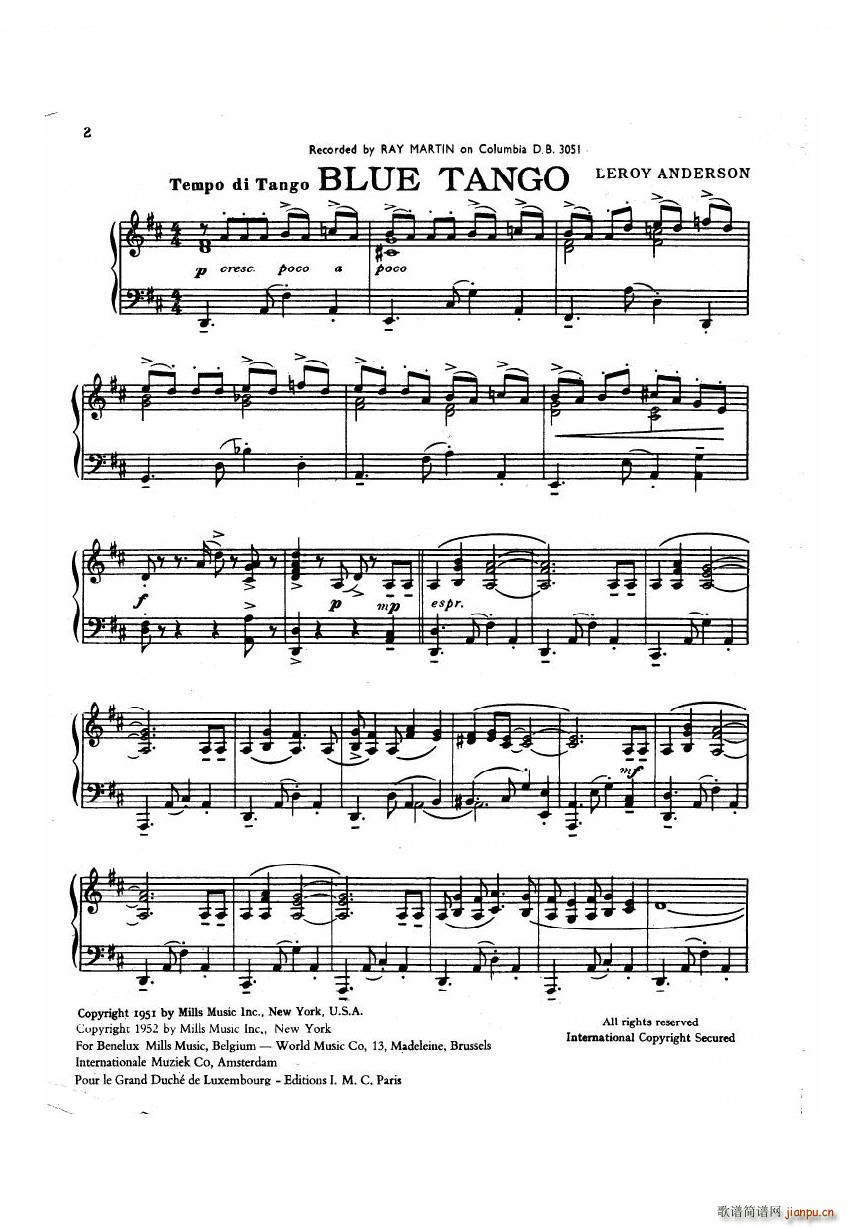 Anderson Blue Tango Blue Tango(ʮ�ּ�����)1