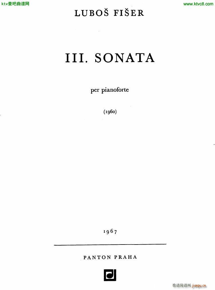 Fiser piano sonata no 3(����V)1