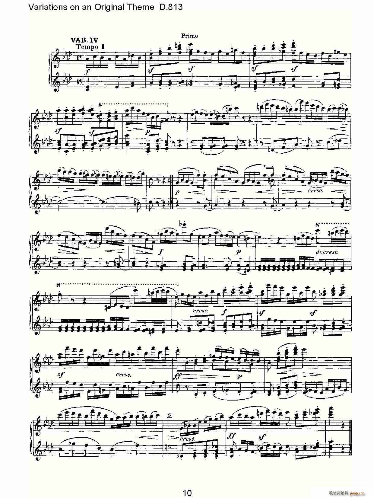 Variations on an Original Theme D.813(ʮ�ּ�����)10