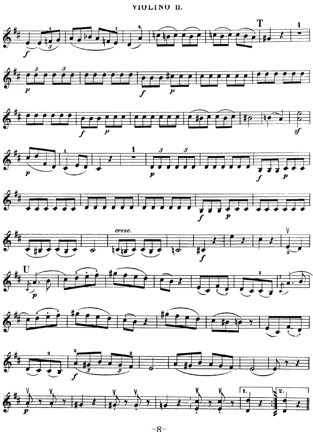 Mozart Quartet No 20 in D Major K 499 Violin 2(ʮ�ּ�����)1
