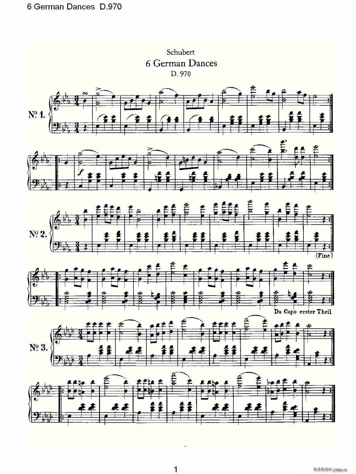 6 German Dances D.970(ʮ�ּ�����)1