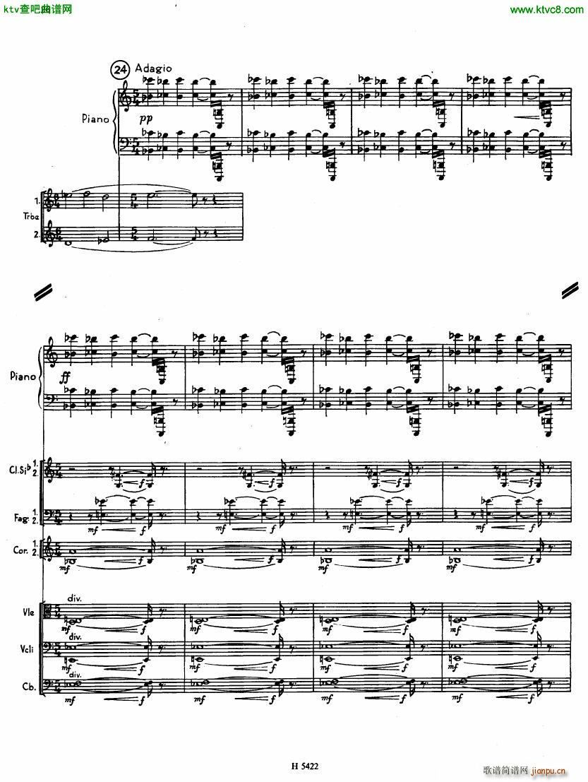 Fiser concerto da camera for piano full score(����V)24