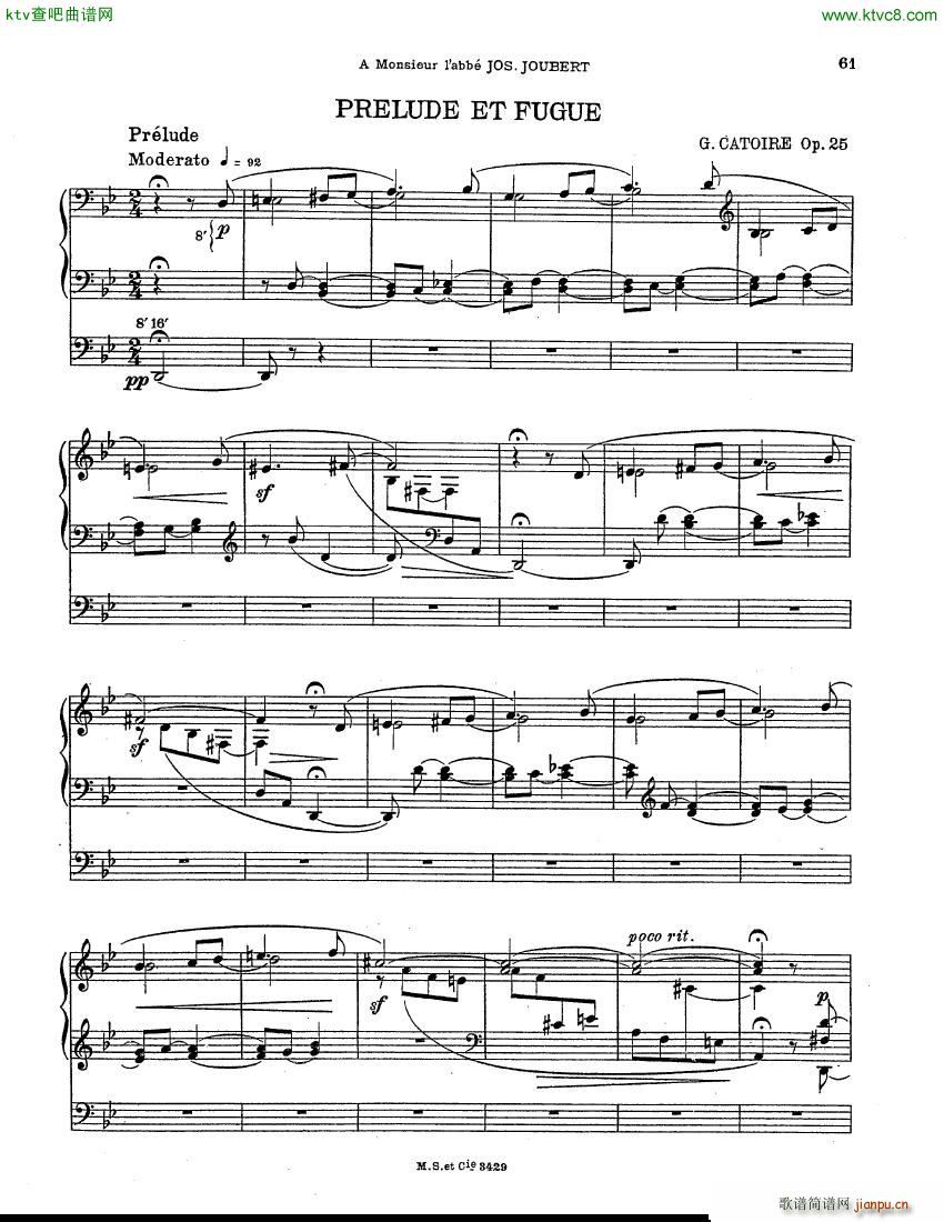 Catoire Prelude et Fugue op 25 organ(����V)1