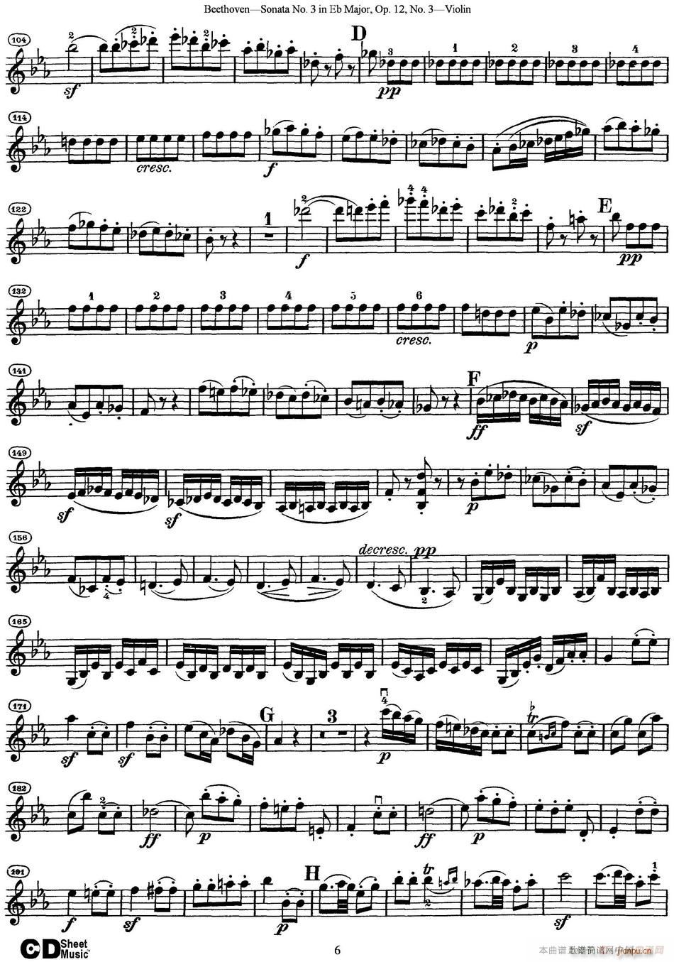 Violin Sonata No 3 in Eb Major Op 12 No 3(ʮ�ּ�����)6