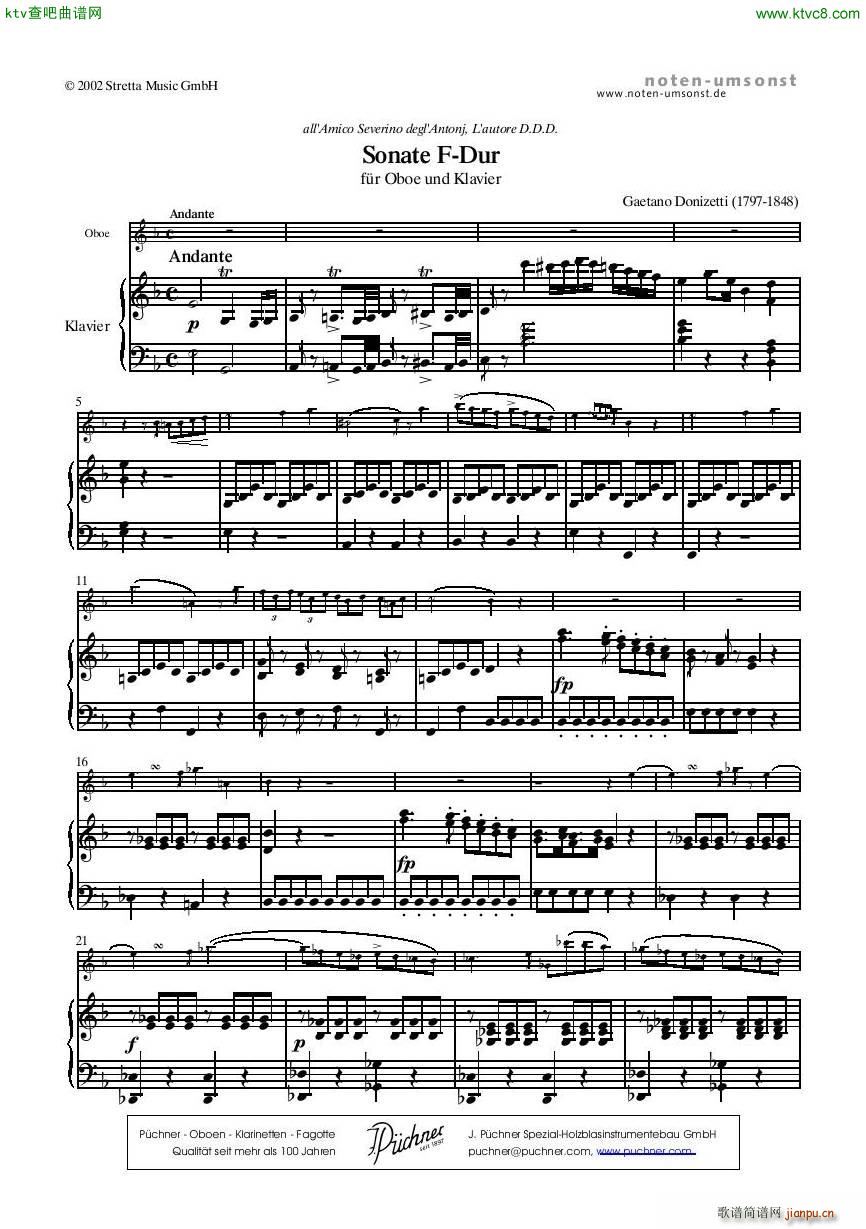 Donizetti Sonate Fdur Flute Piano(����V)3