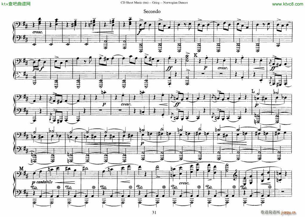 Grieg Norwegian Dance Op 35 1 4 Duet(����V)31