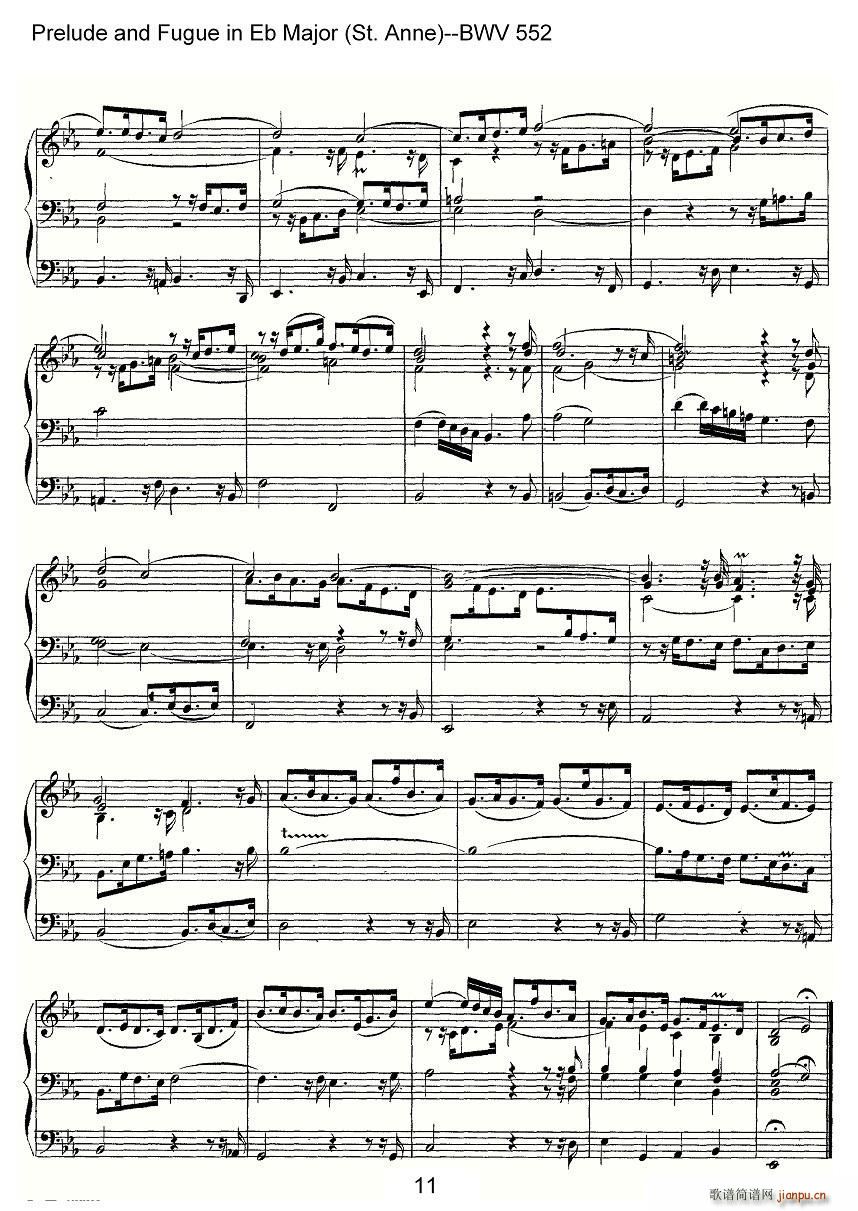 Prelude and Fugue in Eb Major St Anne BWV 552 ���L(f��ng)��(ʮ�ּ�����)11