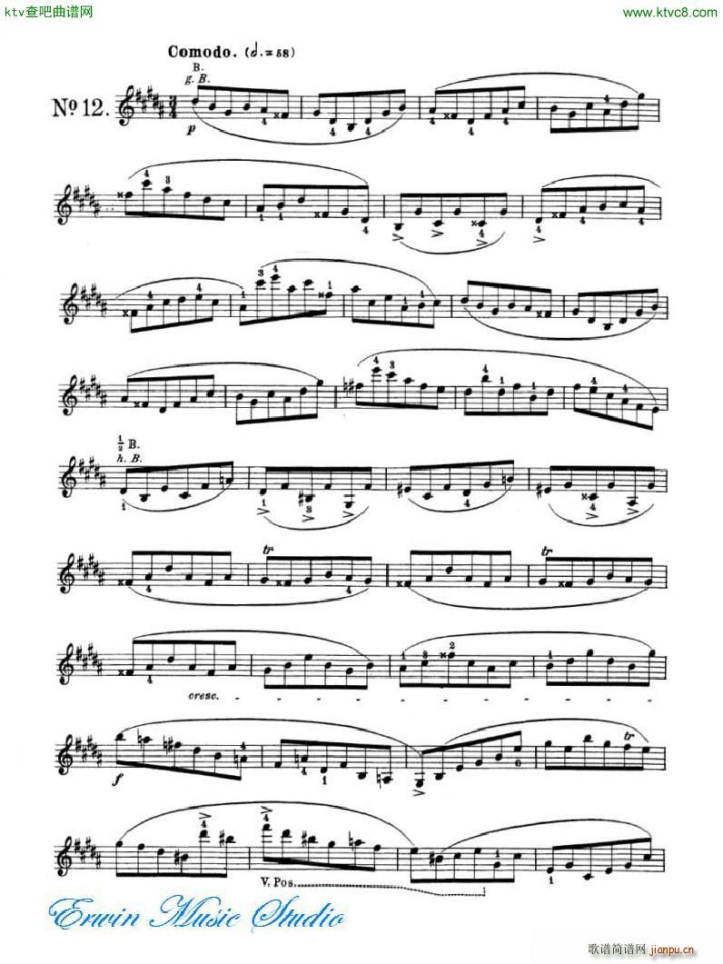 �_�� 24�׾�����Pierre Rode 24 Studi Per violino 09 16(ʮ�ּ�����)7