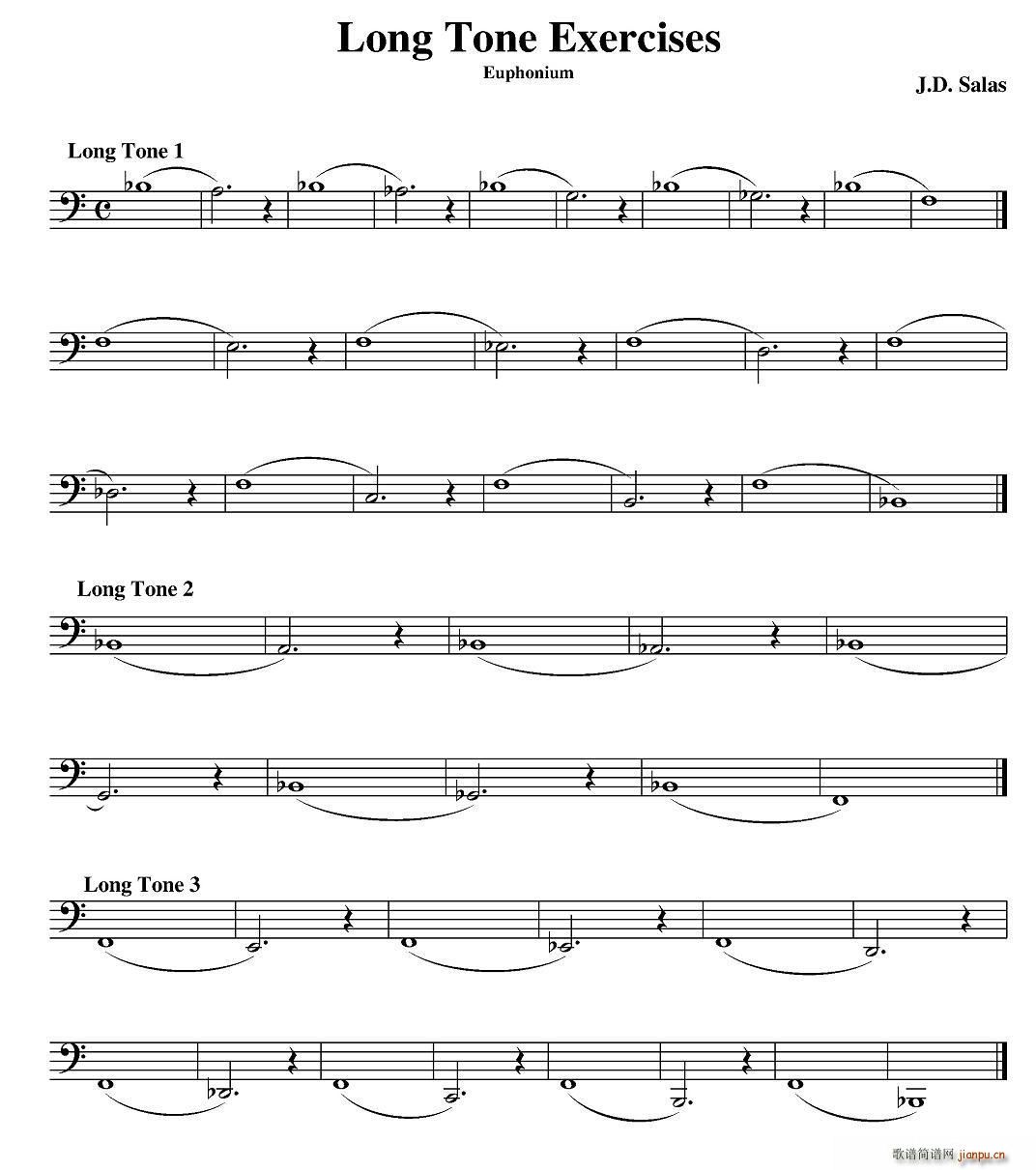 Long Tone Exercises Euphonium ��̖�����̲��x��(ʮ�ּ�����)1
