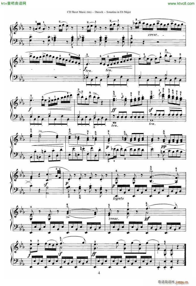 Dussek Sonatina in G Major(����V)33