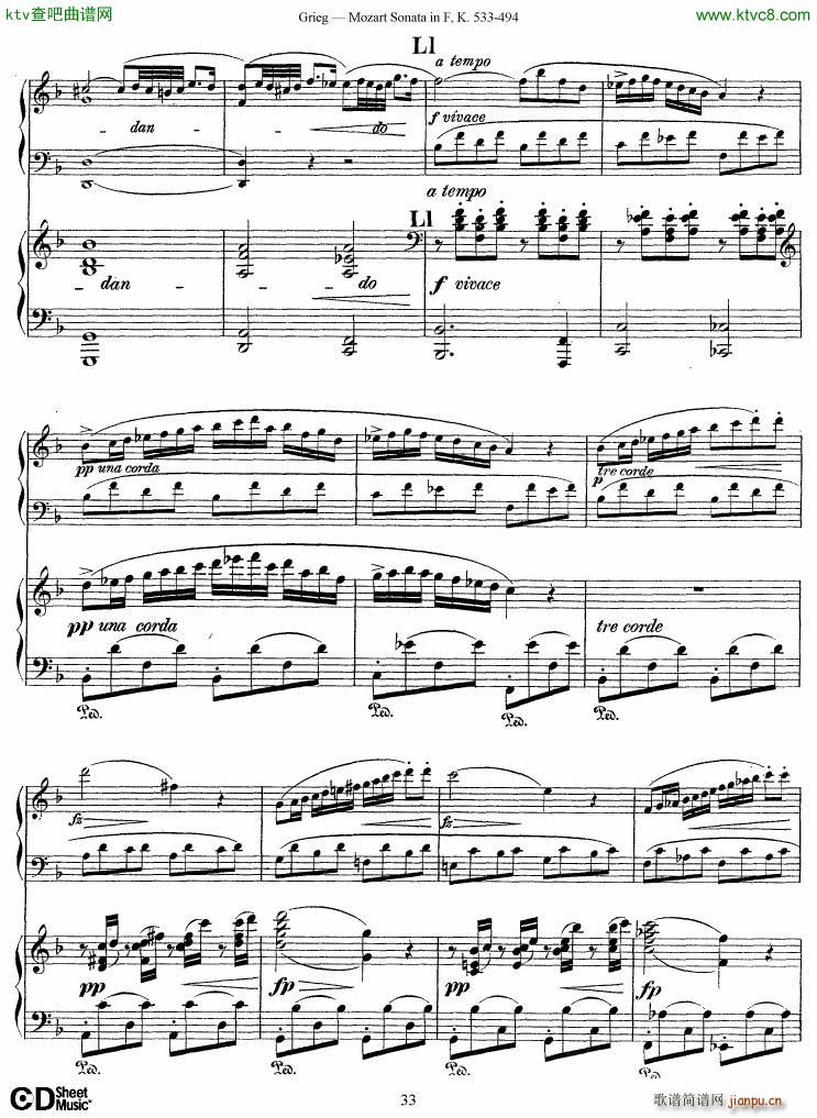 Grieg Sonata K 533 Mozart 2nd Piano Grieg(����V)33