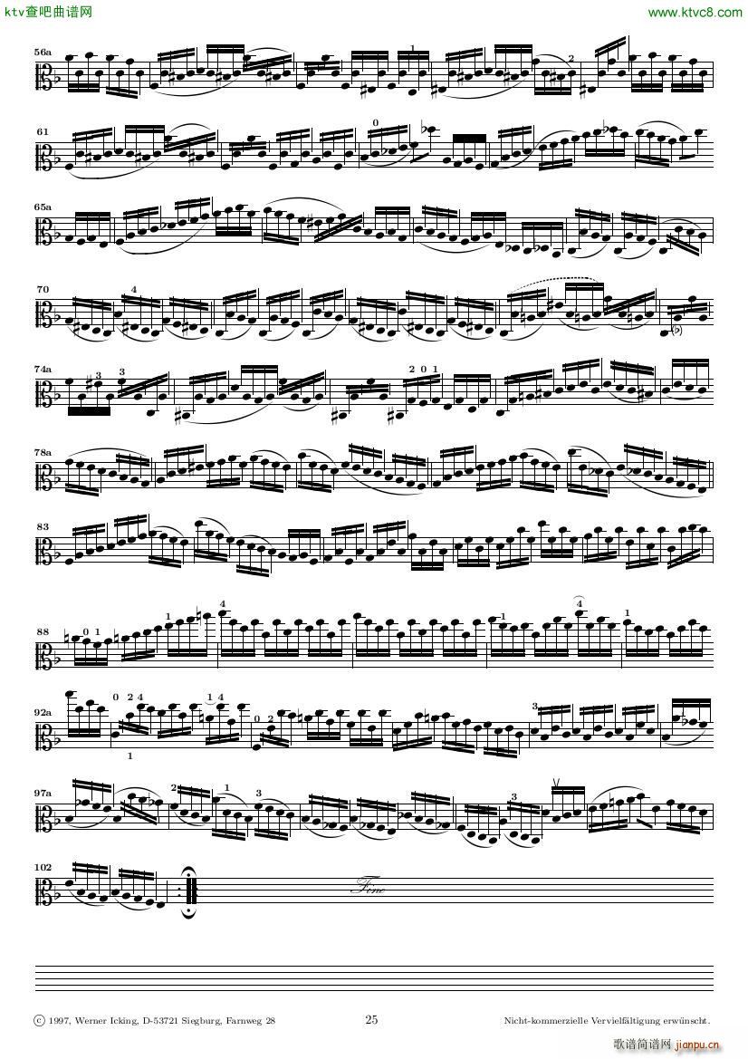 Bach JS BWV 1005 Sonata for Solo Violin in C(����V)25