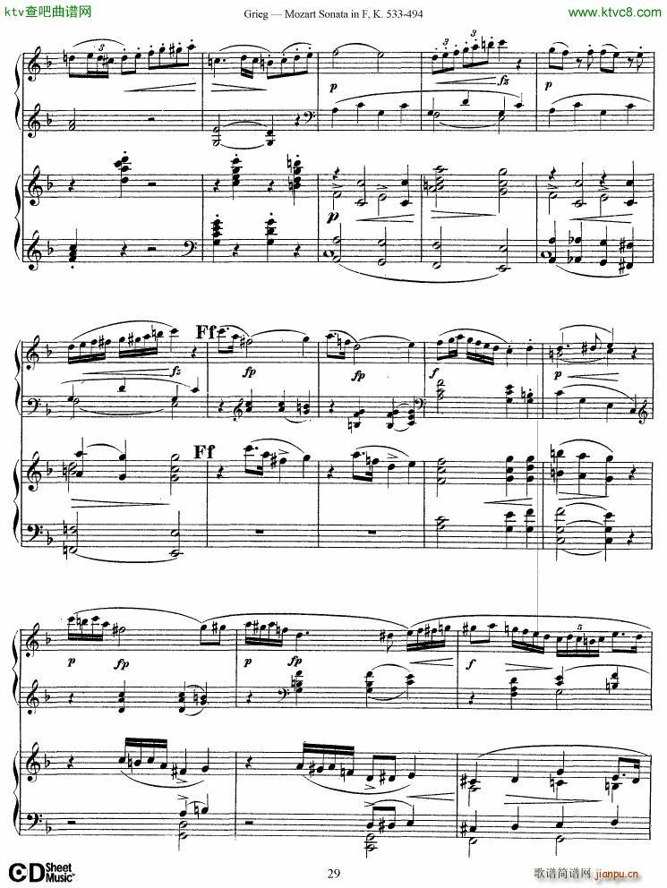 Grieg Sonata K 533 Mozart 2nd Piano Grieg(����V)29
