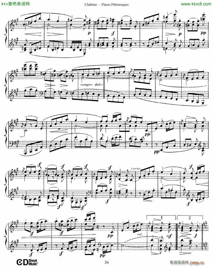 Chabrier Pi��ces Pittoresques 7 10(����V)7