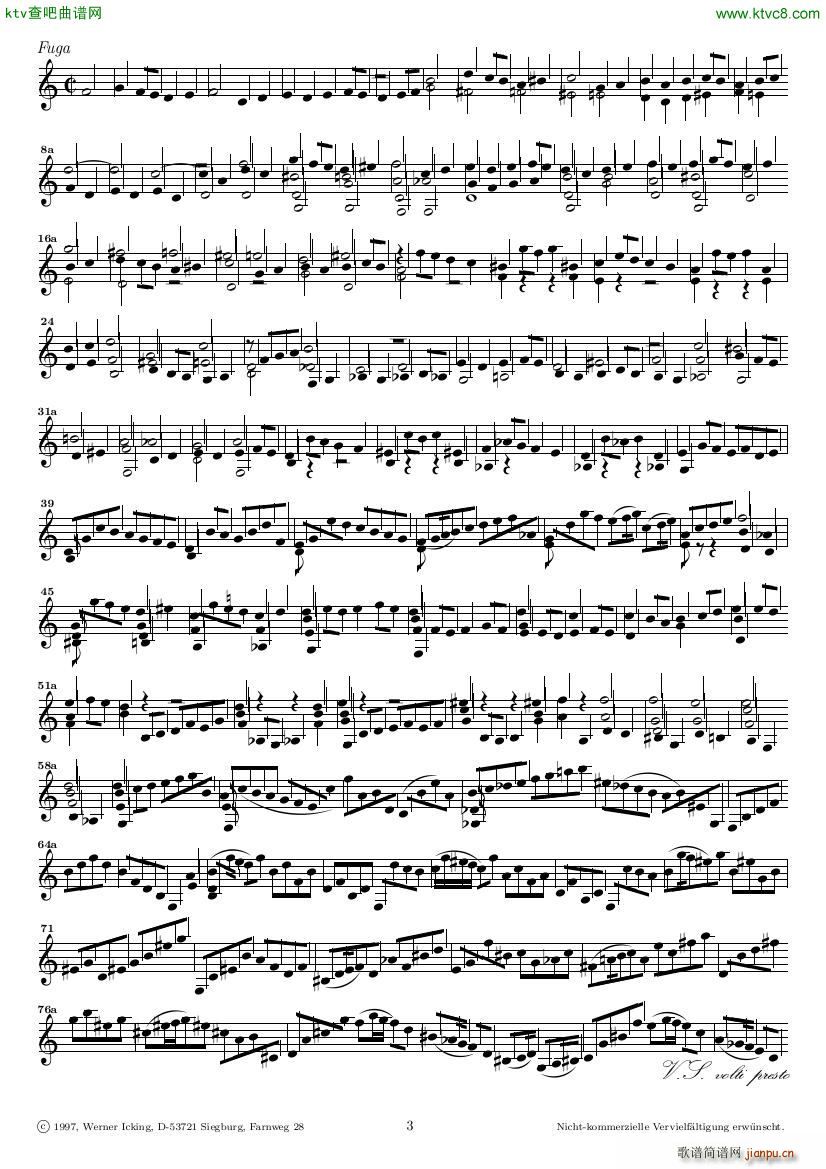 Bach JS BWV 1005 Sonata for Solo Violin in C(����V)3