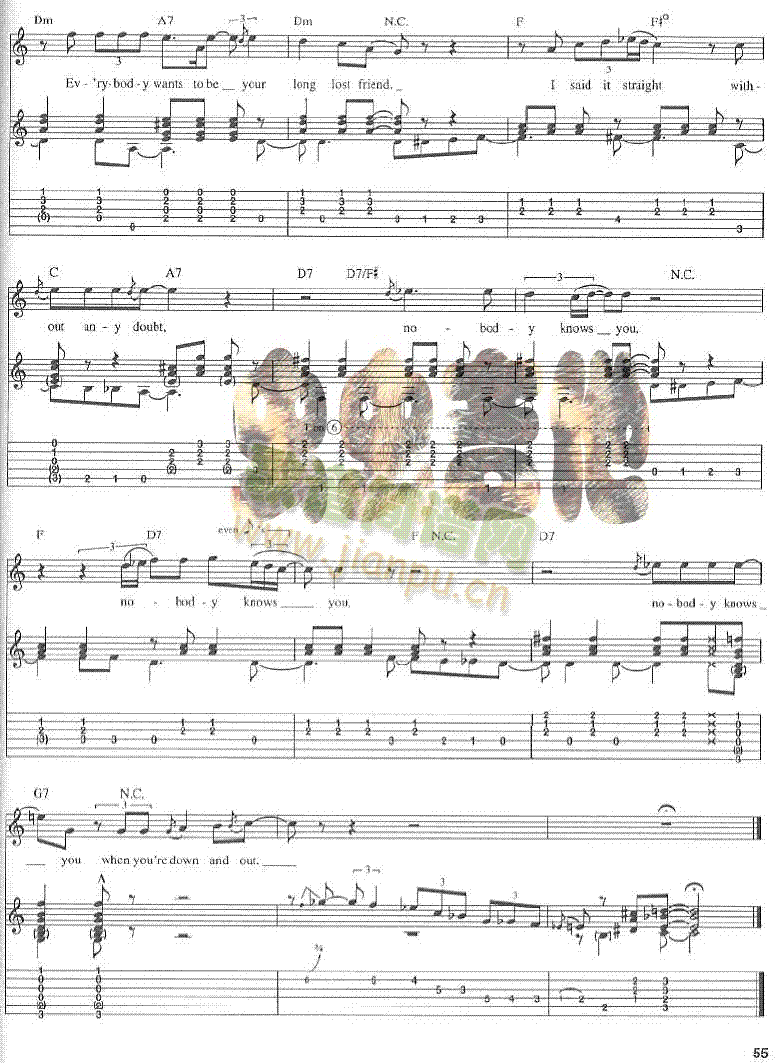 NobodyKnowsYouWhenYOureDownandOut�����V-(�����V)6