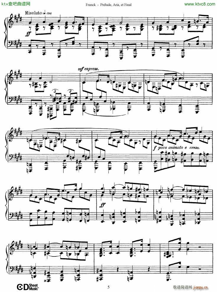 Franck Pr��lude Aria et Final(����V)5