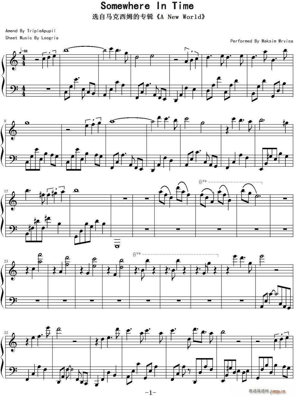 Somewhere in Time �x���R����ķ�Č�(zhu��n)݋ A New World(ʮ�ּ�����)1