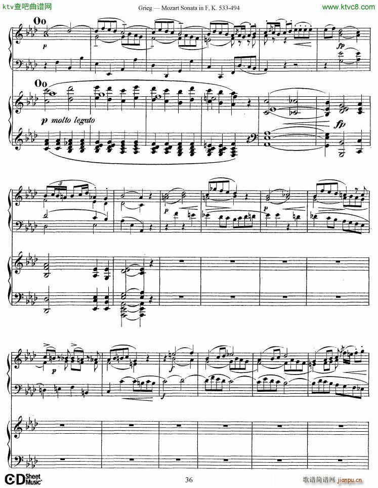 Grieg Sonata K 533 Mozart 2nd Piano Grieg(����V)36