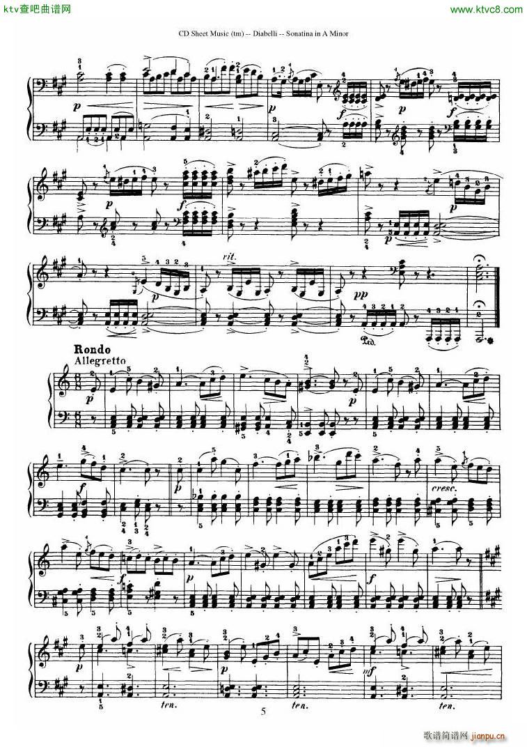 Diabelli Sonatinas Op 168 No 1 7 34P(����V)30