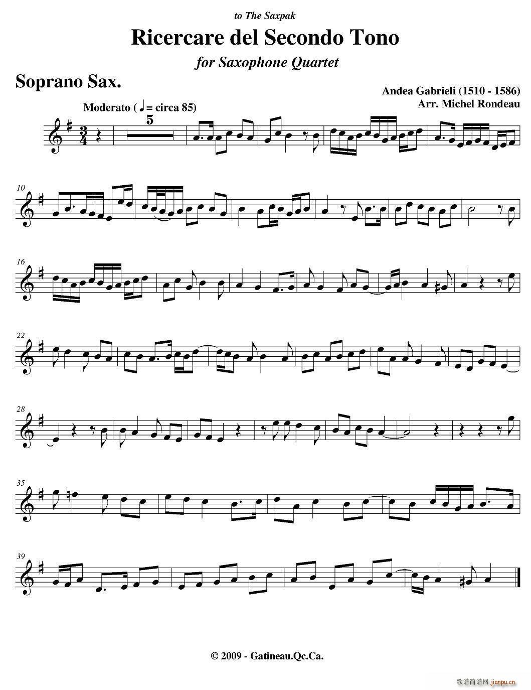 Ricercare del Secondo Tono ������(���V)3