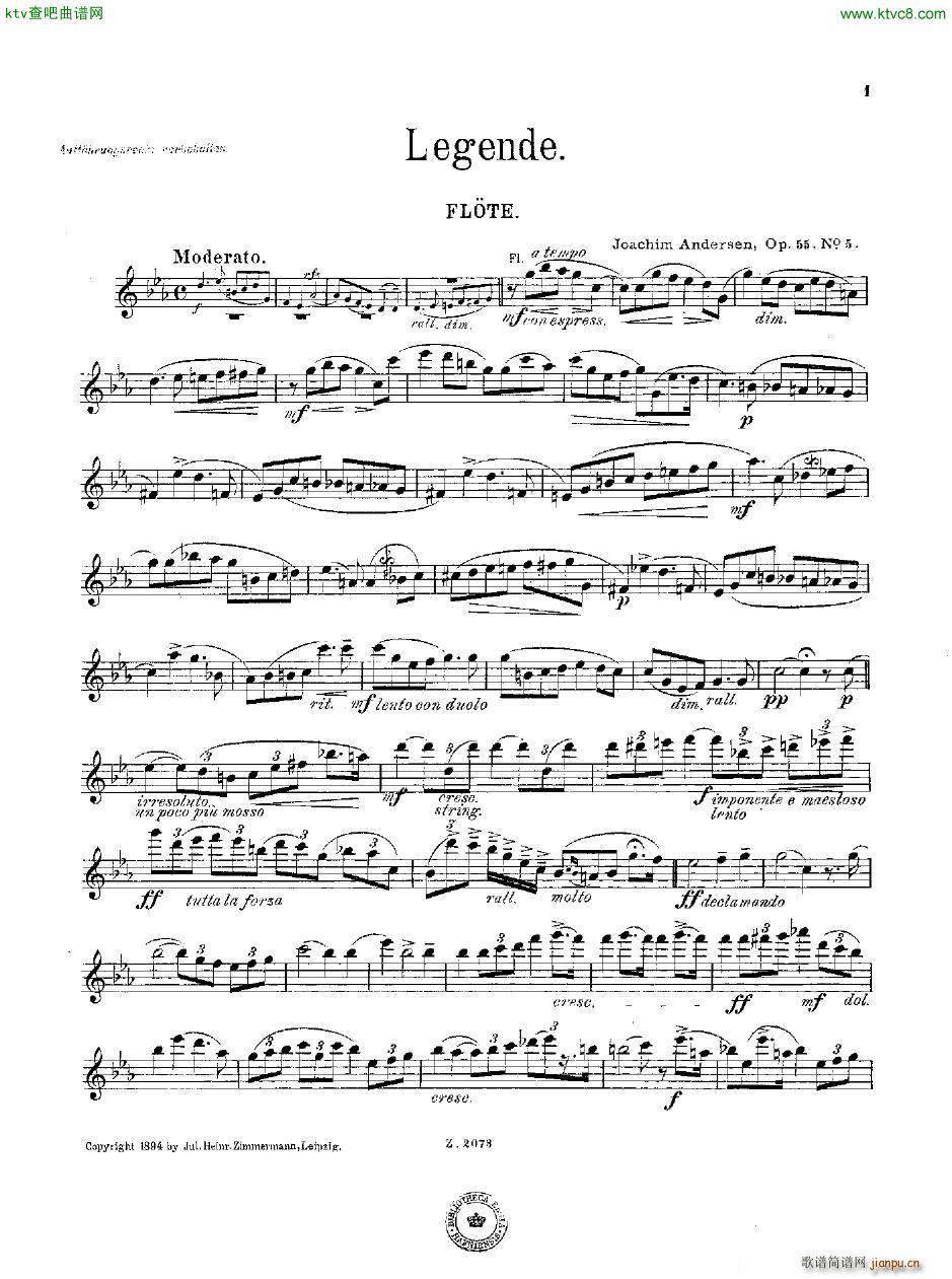 Andersen op 55 Acht Vortragsst��cke fl pno(����V)35