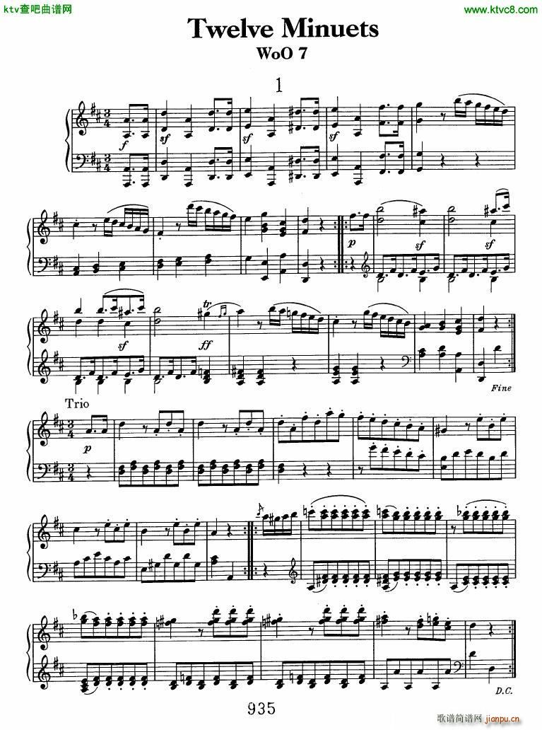 Beethoven WoO 7 12 Minuets(����V)1