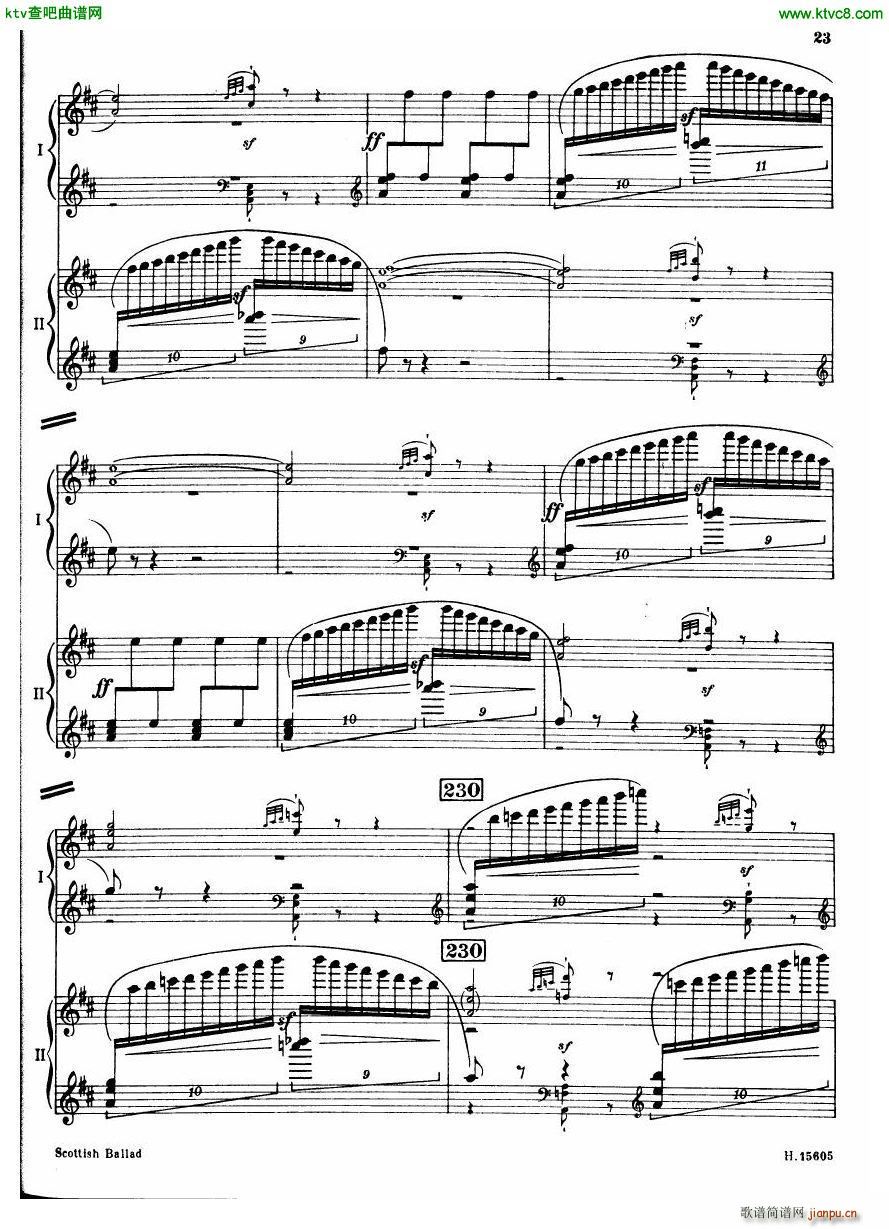 Britten Scottish Ballad op 26 arr for 2 pianos(����V)24