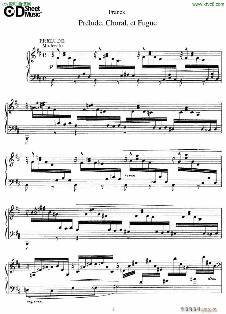 Franck Pr��lude Choral et Fugue(����V)1