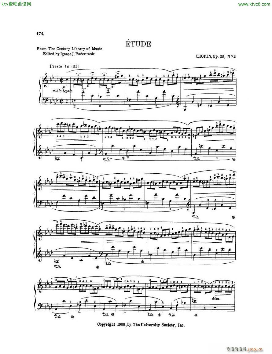 Chopin Op 25 No 2 ��tude in F minor(����V)1