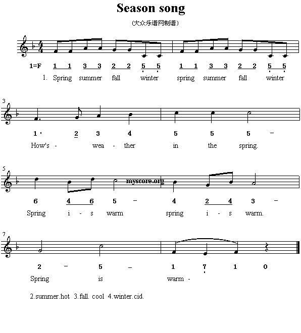 Ӣ�ă��裺Seasonsong(����)1
