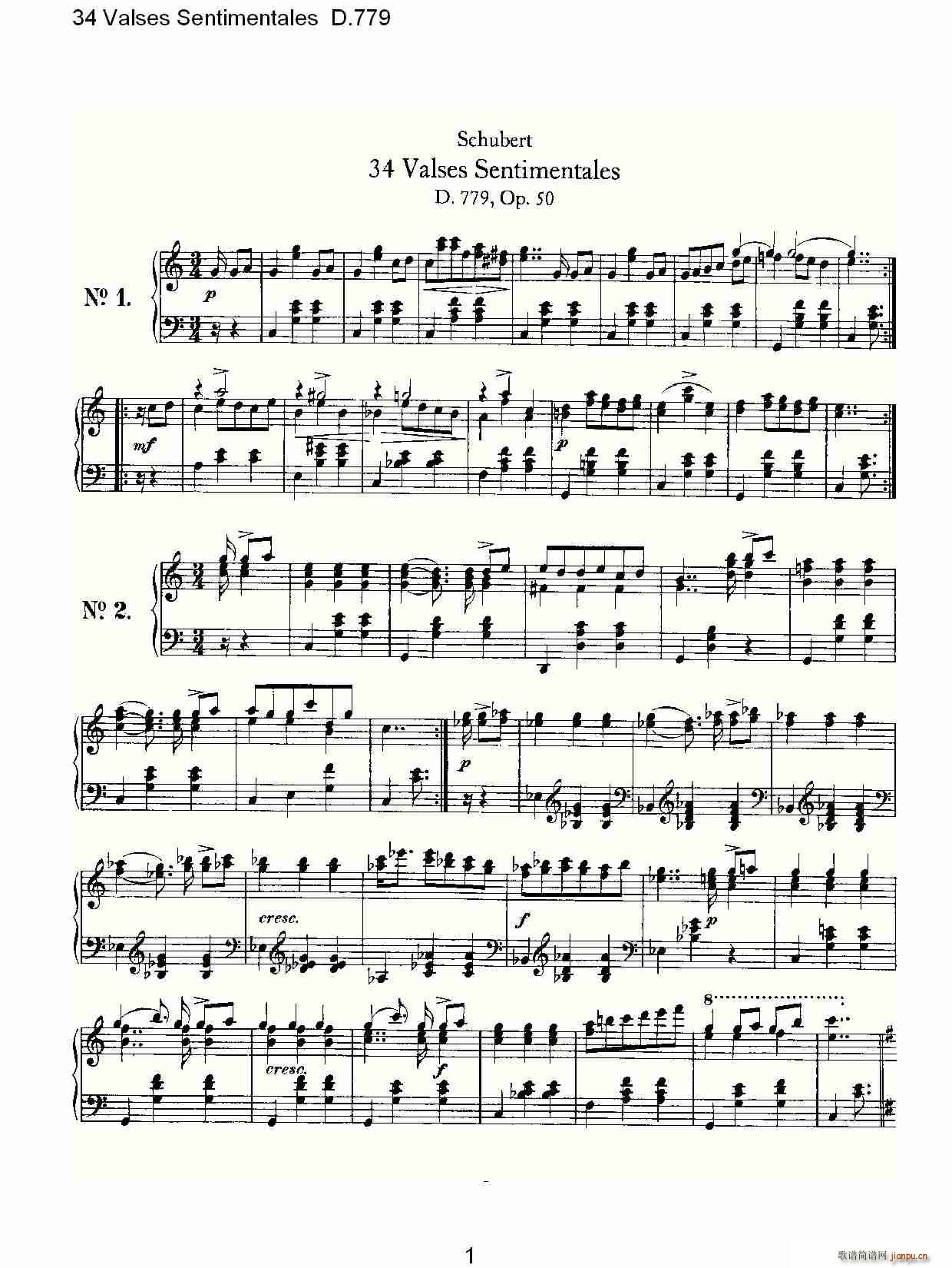 34 Valses Sentimentales D.779(ʮ�ּ�����)1