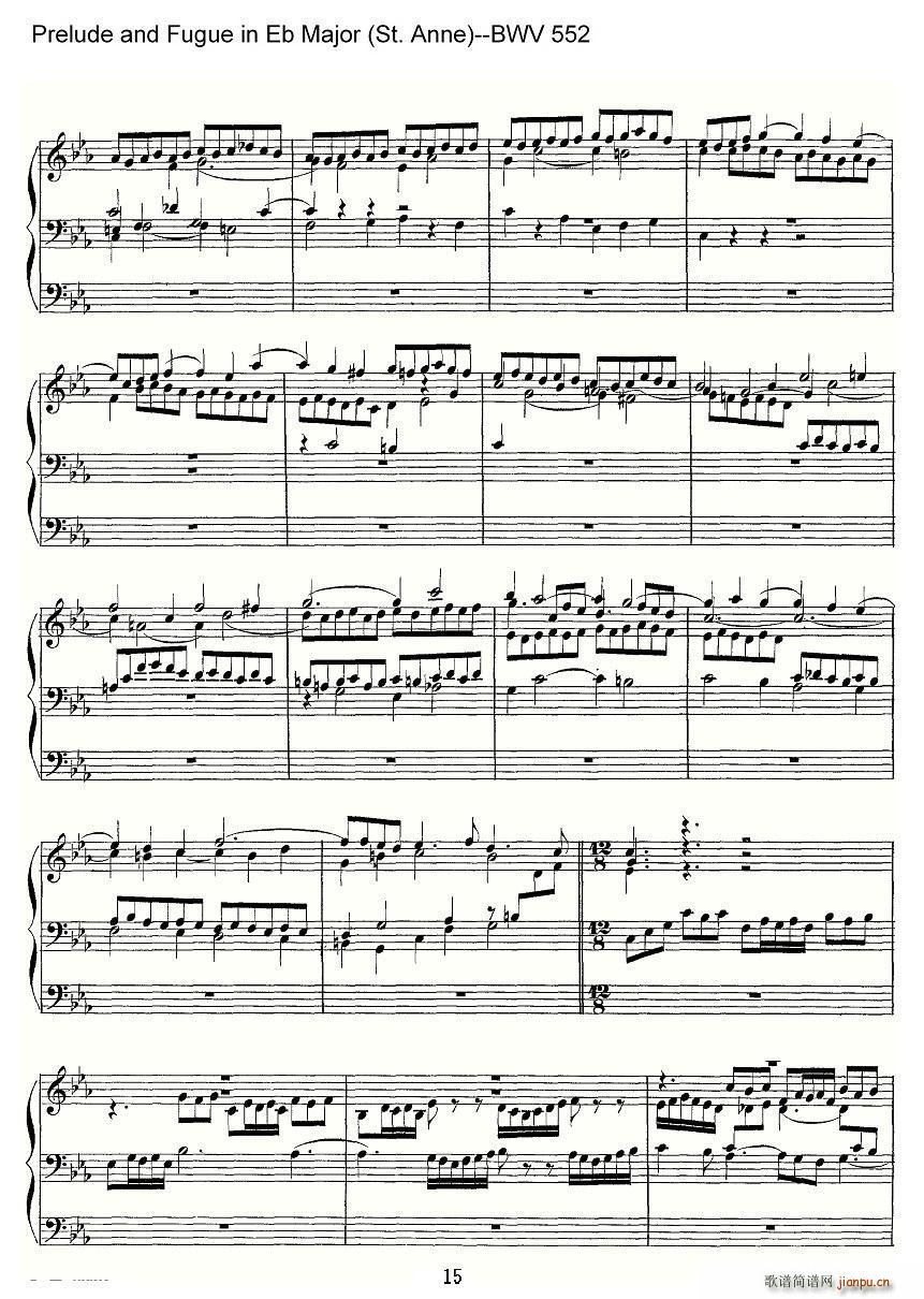 Prelude and Fugue in Eb Major St Anne BWV 552 ���L(f��ng)��(ʮ�ּ�����)15